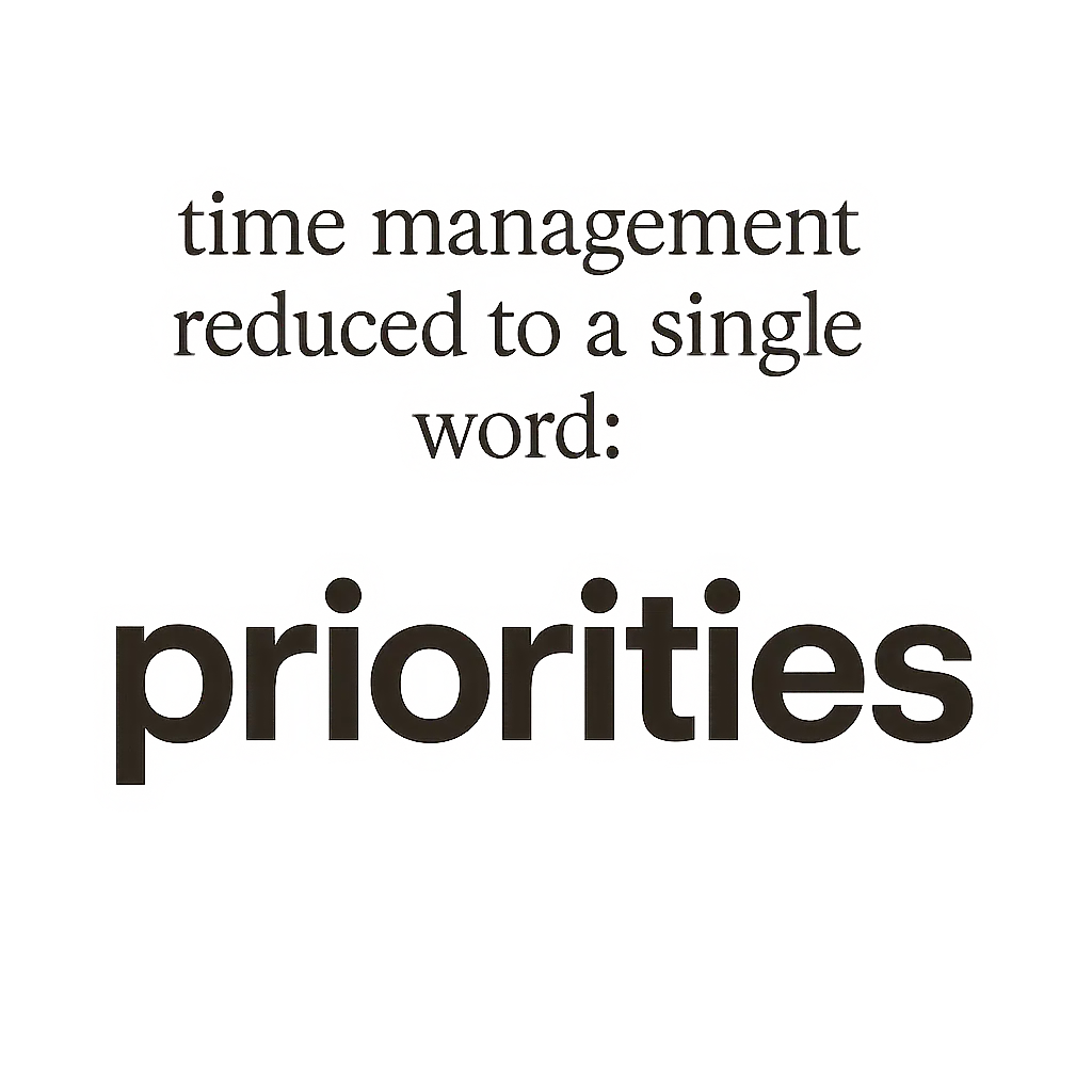 Sticky note: priorities